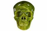 Realistic, Polished Jade (Nephrite) Skull #151182-1